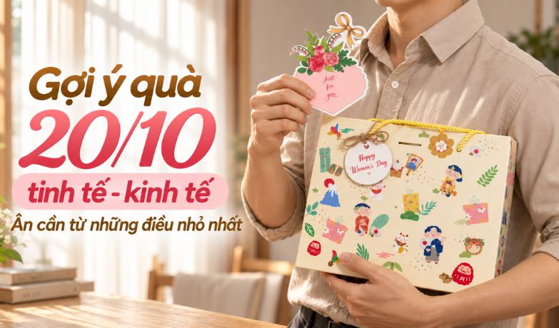 Gợi ý 10+ set quà 20/10 ý nghĩa, tâm lý tặng cho mẹ, vợ, bạn gái
