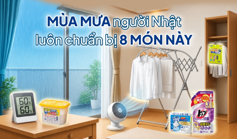 Top 8 đồ dùng mùa mưa gia đình Nhật nào cũng có