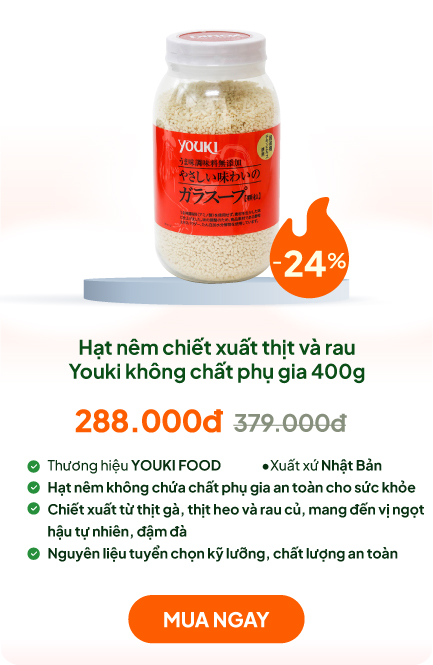 Hạt nêm chiết xuất thịt và rau Youki không chất phụ gia 400g