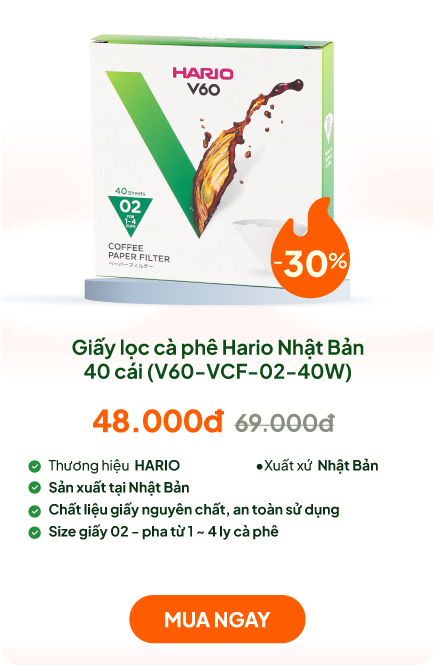 Giấy lọc cà phê Hario Nhật Bản 40 cái (V60-VCF-02-40W)