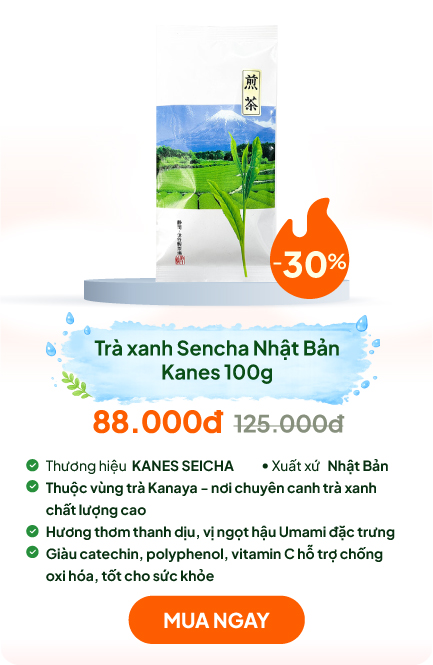 Trà xanh Sencha Nhật Bản Kanes 100g