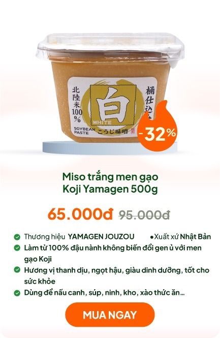 Miso trắng men gạo Koji (Aspergillus oryzae) Yamagen 500g