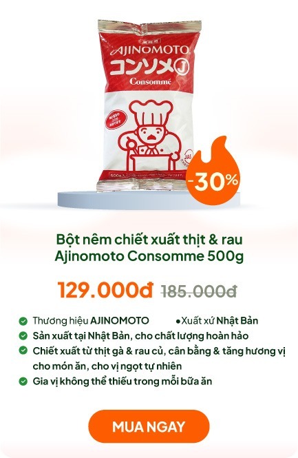Bột nêm chiết xuất thịt & rau Ajinomoto Consomme 500g