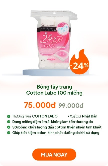 Bông tẩy trang Cotton Labo 100 miếng