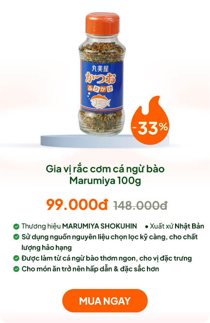 Gia vị rắc cơm cá ngừ bào Marumiya 100g 