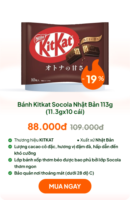 Bánh Kitkat Socola Nhật Bản 113g (11.3gx10 cái)