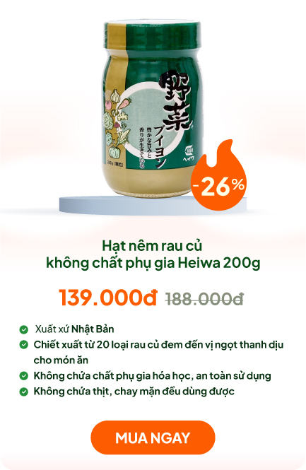 Hạt nêm rau củ không chất phụ gia Heiwa 200g Chay mặn đều dùng được