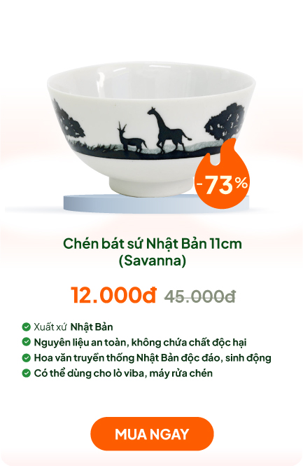 Chén bát sứ Nhật Bản, chén bát ăn cơm 11cm (Savanna), dùng được lò vi sóng
