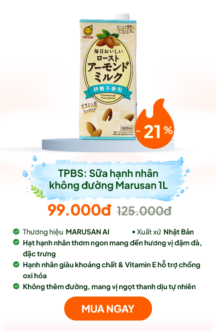 TPBS: Sữa hạnh nhân không đường Marusan 1L
