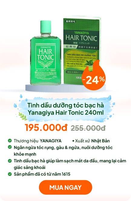 Tinh dầu Bạc hà dưỡng tóc Nhật Bản Yanagiya Hair Tonic 240ml (ngăn tóc gãy rụng)
