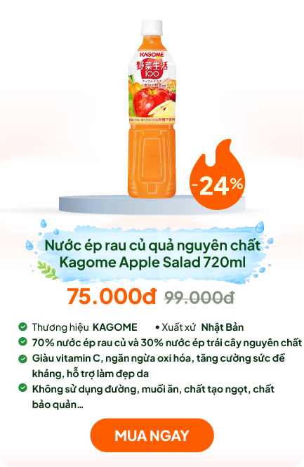 Nước ép rau củ quả nguyên chất Kagome Apple Salad 720ml