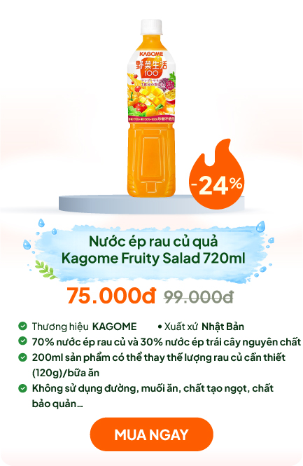 Nước ép rau củ quả nguyên chất Kagome Fruity Salad 720ml