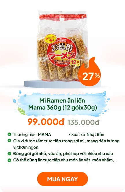 Mì Ramen ăn liền Mama 360g (12 góix30g)