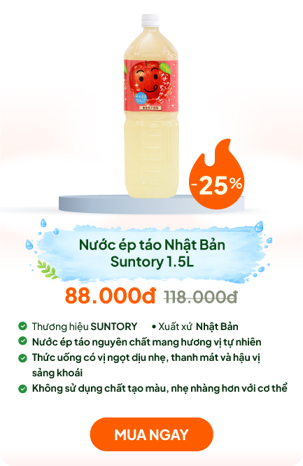 Nước ép táo  Nhật Bản Suntory 1.5L