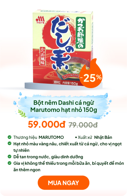 Bột nêm Dashi cá ngừ Marutomo hạt nhỏ 150g