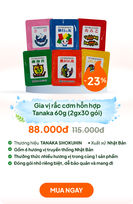 Gia vị rắc cơm hỗn hợp Tanaka 60g (2gx30 gói)-366