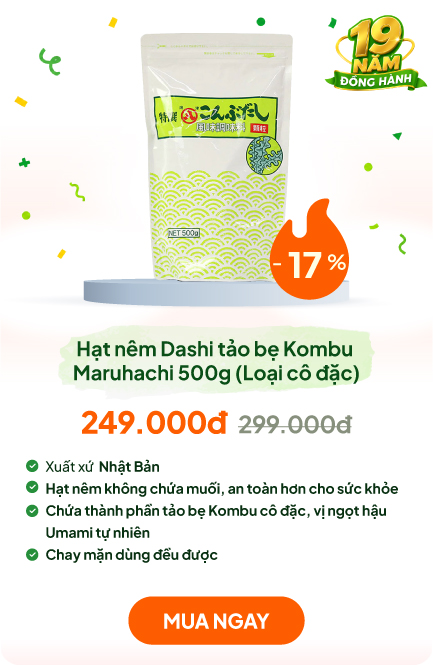 Hạt nêm Dashi tảo bẹ Kombu Maruhachi 500g (Loại cô đặc)