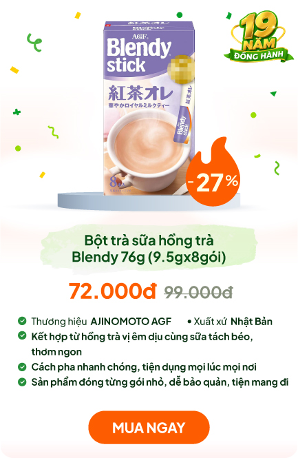 Bột trà sữa hồng trà Blendy 76g (9.5gx8gói)