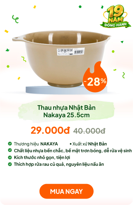 Thau nhựa Nhật Bản Nakaya 25.5cm