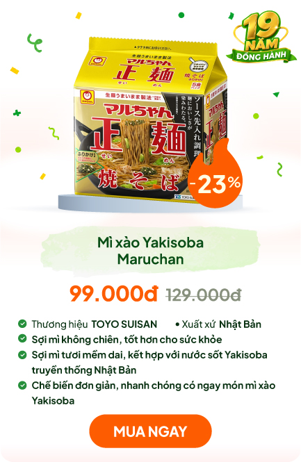 Mì xào Yakisoba Nhật Bản Maruchan 550g (110gx5 gói)