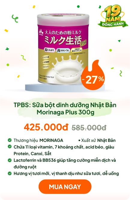 TPBS: Sữa bột dinh dưỡng Nhật Bản Morinaga Plus 300g