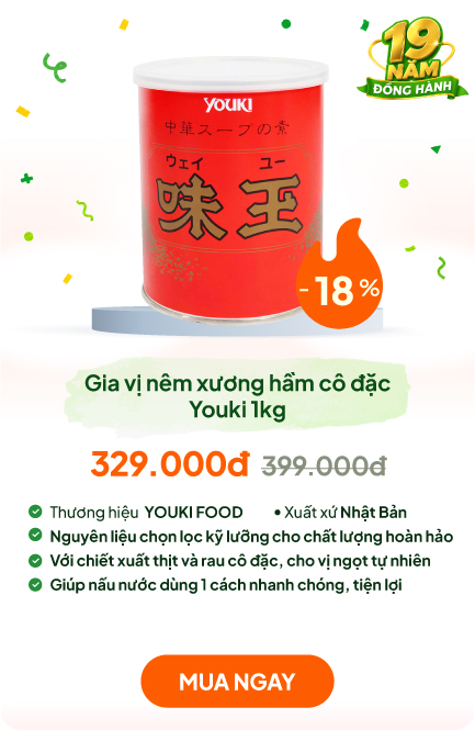 Gia vị nêm xương hầm cô đặc Nhật Bản Youki 1kg 
