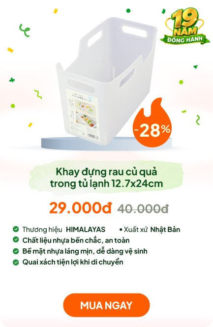 Khay đựng rau củ quả trong tủ lạnh Nhật Bản Himaraya 12.7x24cm