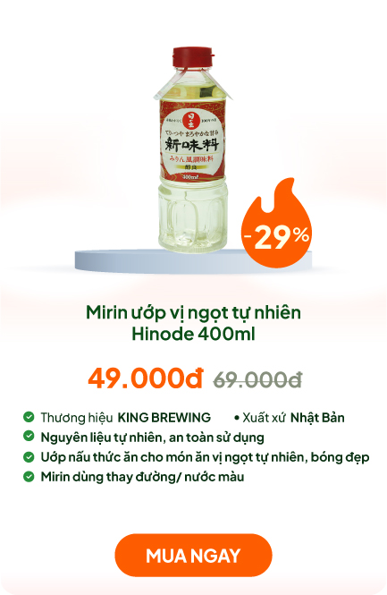 Mirin Nhật Bản ướp vị ngọt tự nhiên Hinode 400ml