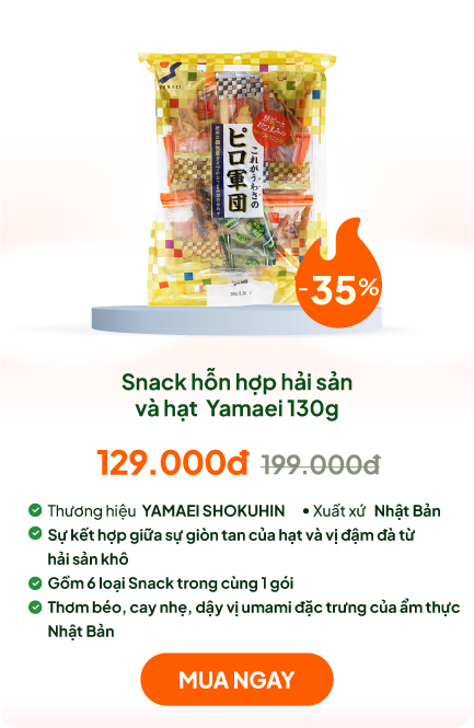 Snack hỗn hợp hải sản và hạt Nhật Bản Yamaei 130g