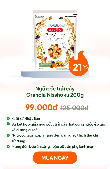 Ngũ cốc trái cây Nhật Bản Granola Nisshoku 200g