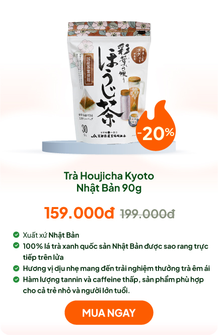 Trà Houjicha Kyoto Nhật Bản 90g (3gx30 gói)