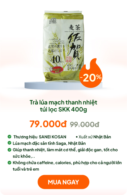 Trà lúa mạch Nhật Bản thanh nhiệt túi lọc SKK 400g (10g x 40 gói)