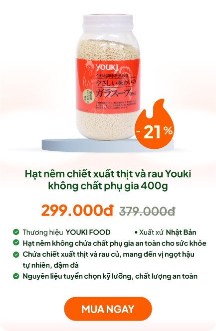 Hạt nêm chiết xuất thịt và rau Youki không chất phụ gia 400g