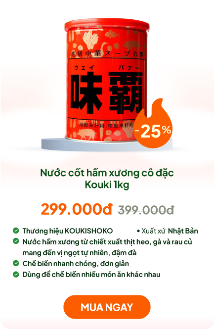 Nước cốt hầm xương cô đặc cao cấp Kouki Nhật Bản 1kg
