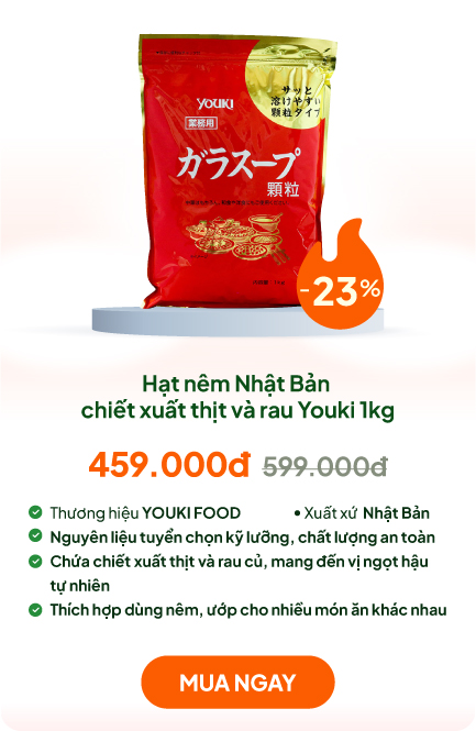 Hạt nêm Nhật Bản chiết xuất thịt và rau Youki 1kg