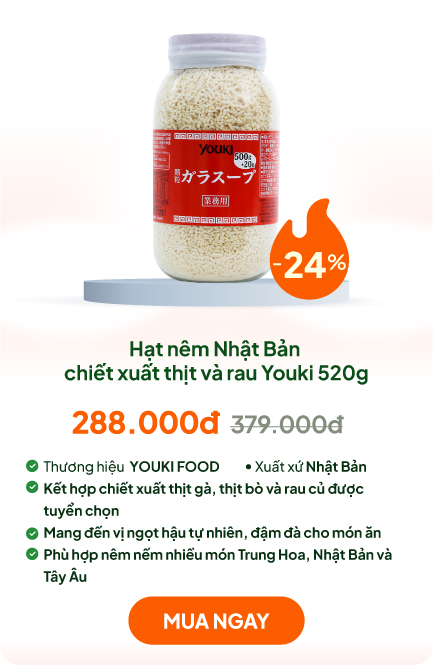 Hạt nêm Nhật Bản chiết xuất thịt và rau Youki 520g