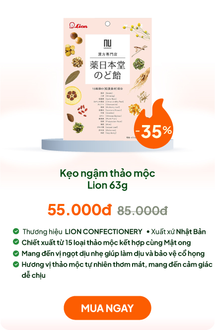 Kẹo ngậm thảo mộc Nhật Bản Lion 63g