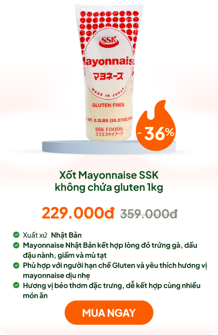 Xốt Mayonnaise Nhật Bản SSK không chứa gluten 1kg