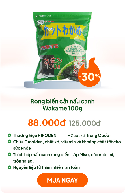Rong biển cắt nấu canh Wakame 100g