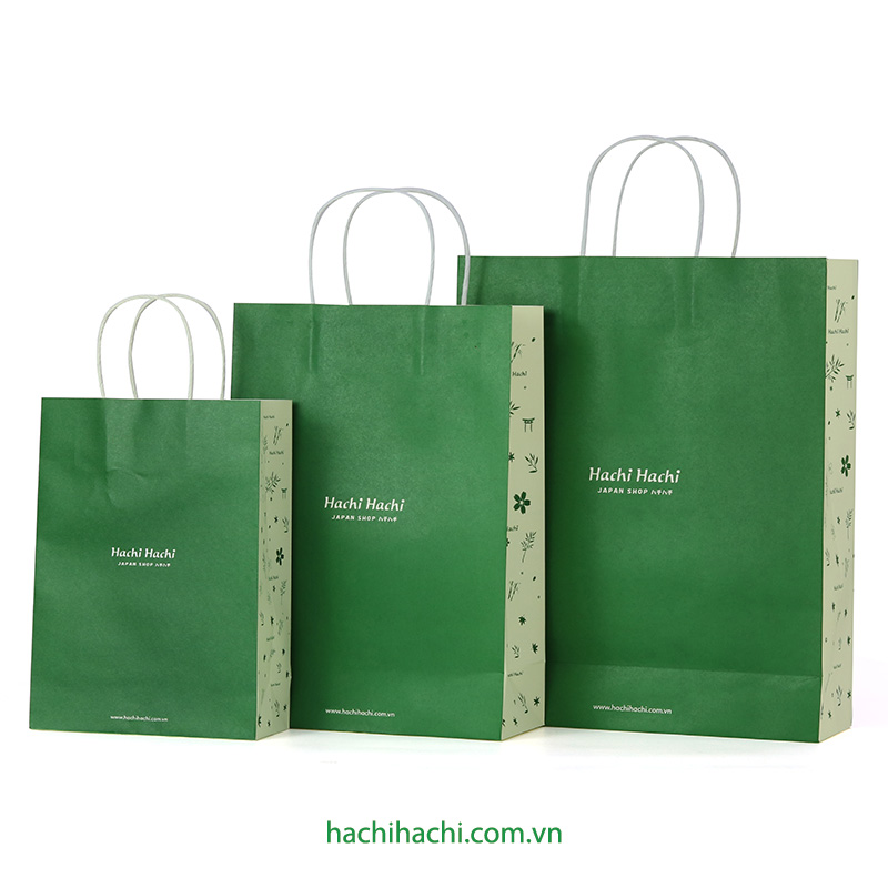 Túi giấy nhỏ Hachi size S 18x8x25cm thương hiệu 