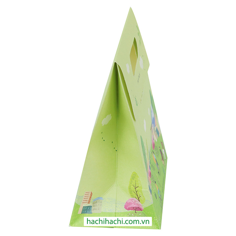 Túi giấy có nắp Hachi Hachi 16x16x8cm  thương hiệu 