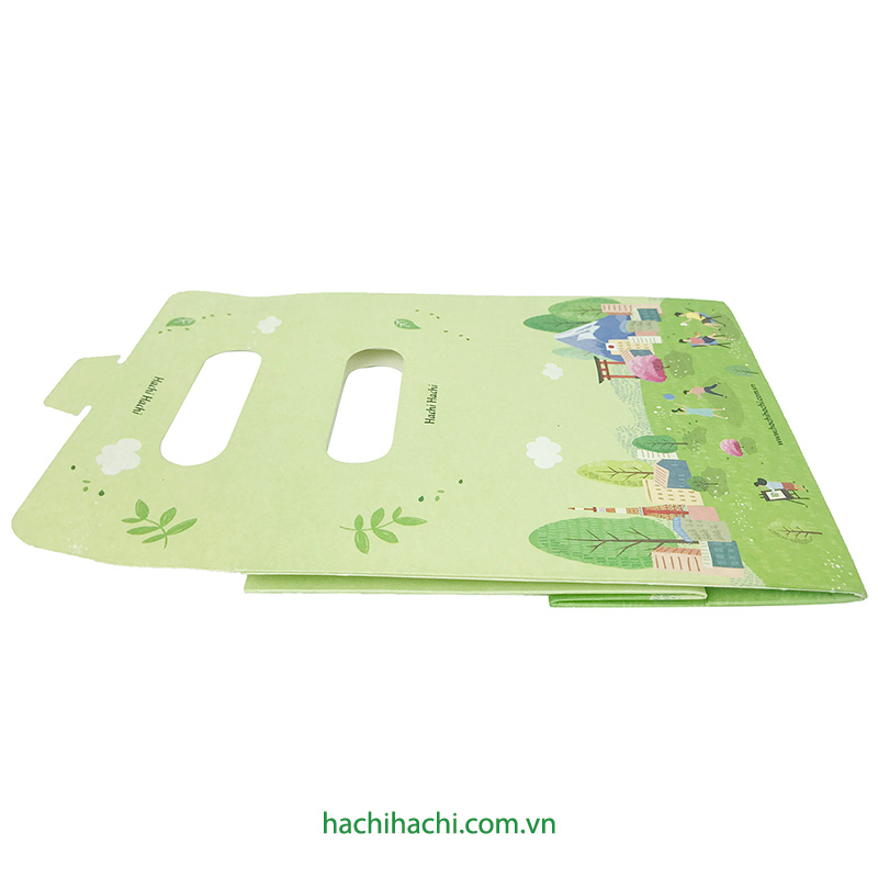 Túi giấy có nắp Hachi Hachi 16x16x8cm  thương hiệu 