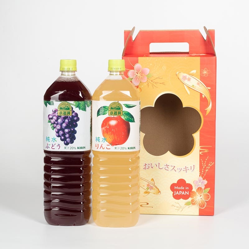 Hộp giấy 2 chai 1.5L 18x31x8cm thương hiệu 