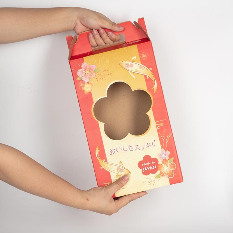 Hộp giấy 2 chai 1.5L 18x31x8cm thương hiệu 