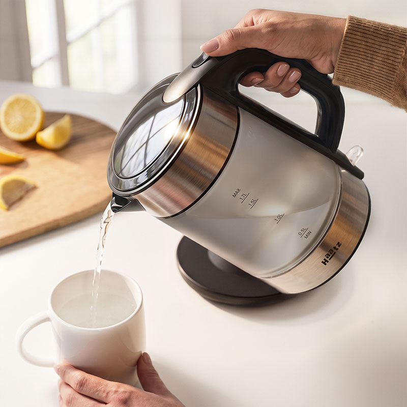 Ấm đun nước (Bình siêu tốc kính mờ) Haatz 1.7L HMT17 thương hiệu HAATZ