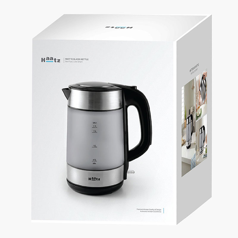 Ấm đun nước (Bình siêu tốc kính mờ) Haatz 1.7L HMT17 thương hiệu HAATZ