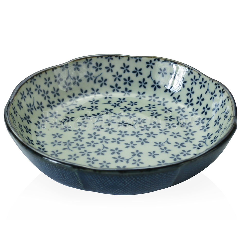 Đĩa sứ Nhật Bản 16cm, đĩa gốm sứ nông lòng, cạn lòng, dùng được lò vi sóng thương hiệu 