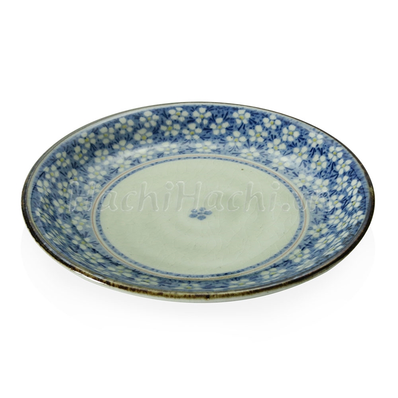 Đĩa gốm Nhật Bản 16.5cm, đĩa gốm sứ nông lòng, cạn lòng, dùng được lò vi sóng thương hiệu 