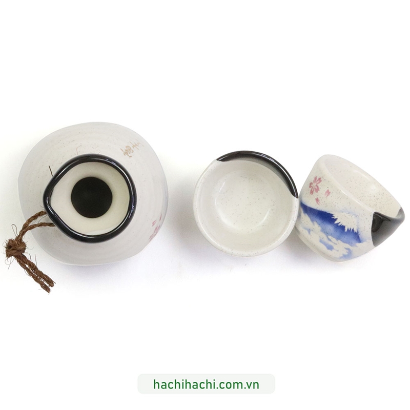 Bộ bình, ly gốm Nhật Bản (uống rượu) thương hiệu KANEWAKA