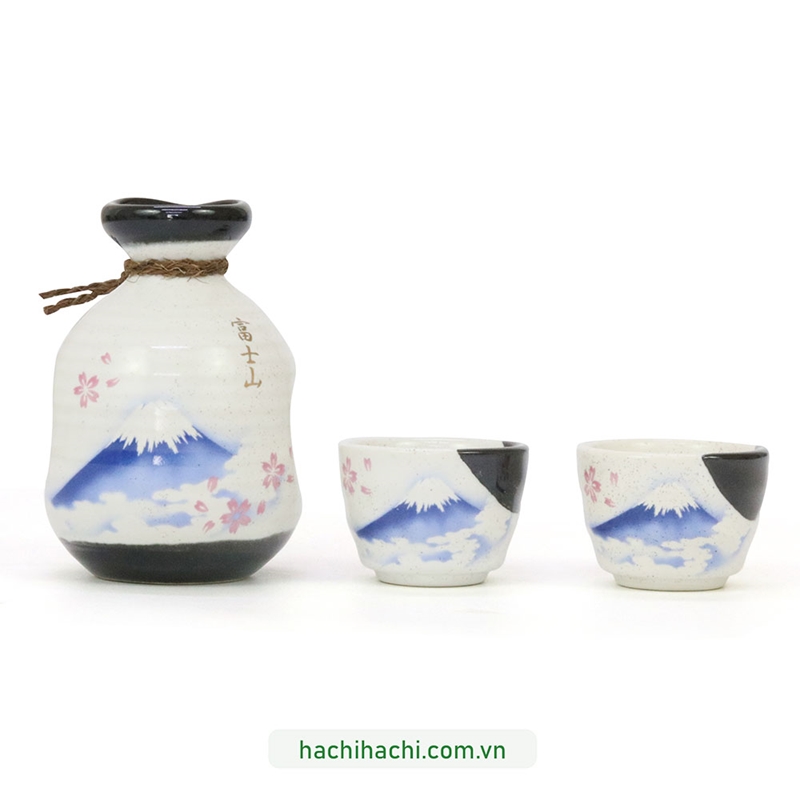 Bộ bình, ly gốm Nhật Bản (uống rượu) thương hiệu KANEWAKA